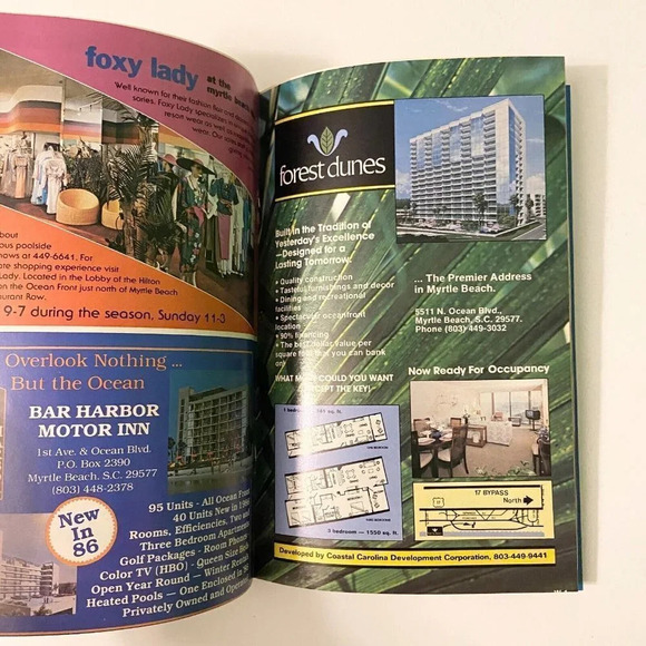 Vintage 1986 The Weekly Vacationers Guide Coast Magazine South Carolina Brochure - Picture 15 of 16